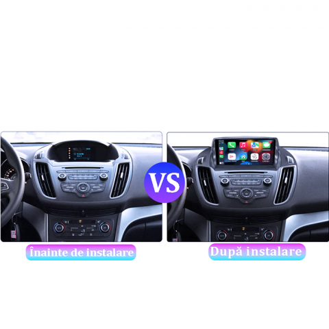 Navigatie dedicata Ford Kuga 2013-2018, 12GB RAM 256GB ROM, Android 13, Rezolutie 2K, Display QLED, 9", DSP, Carplay, Android Auto, Internet, Youtube, Waze, Wi Fi, USB [4]