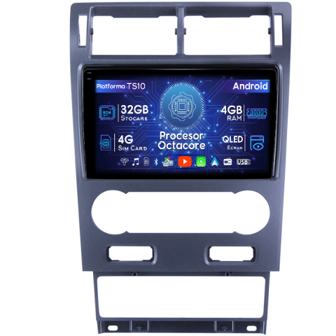 Mondeo 2000-2007 - Navigatie dedicata Ford Mondeo 2000-2007, 4GB RAM 32GB ROM, Octacore, Android 14, Display QLED 1K 9", DSP, Carplay&Android Auto, SIM 4G, Bluetooth, Ventilator Activ