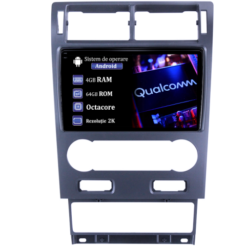 Navigatii Dedicate - Navigatie dedicata Ford Mondeo 2000-2007, 4GB RAM 64GB ROM, Procesor Qualcomm Octacore, Android 14, Rezolutie 2K, Display QLED 9", DSP, Carplay&Android Auto, SIM 4G