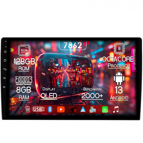 Ford - Navigatie dedicata Ford Mondeo 2006-2010, 8GB RAM 128GB ROM, Octacore, Platforma 7862,Android 13, Display QLED 10”, Suporta camera 360º, DSP, Carplay&Android Auto, SIM 4G, Ventilator Activ