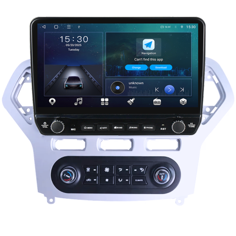 Navigatie dedicata Ford Mondeo 2007-2010 Tesla cu butoane rotative model 2024, 4GB RAM 64GB ROM, Procesor Quadcore, Android 14, Display QLED 10", DSP, Carplay&Android Auto [6]