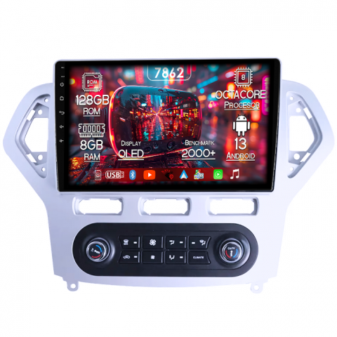 Ford - Navigatie dedicata Ford Mondeo 2007-2010, 8GB RAM 128GB ROM, Octacore, Platforma 7862,Android 13, Display QLED 10”, Suporta camera 360º, DSP, Carplay&Android Auto, SIM 4G, Ventilator Activ