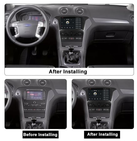 Navigatie dedicata Ford Mondeo 2010-2014, 12GB RAM 256GB ROM, Android 13, Rezolutie 2K, Display QLED, 9", DSP, Carplay, Android Auto, Internet, Youtube, Waze, Wi Fi, USB [4]