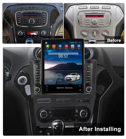 Navigatie dedicata Ford Mondeo 2010-2014 ,Tesla Style, ANDROID 13,Carplay&Android Auto, 10 inch , 8+128GB, Internet, Aplicatii, Waze, Gps [2]