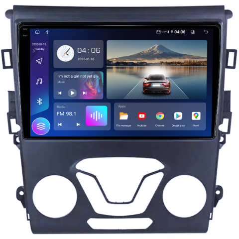 Navigatie dedicata Ford Mondeo 2013, 4GB RAM 64GB ROM, Procesor Qualcomm Octacore, Android 14, Rezolutie 2K, Display QLED 9", DSP, Carplay&Android Auto, SIM 4G [3]