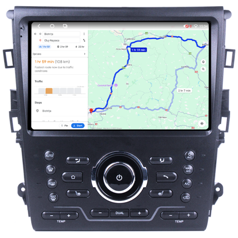 Navigatie dedicata Ford Mondeo 2014-2019, 4GB RAM 64GB ROM, Procesor Qualcomm Octacore, Android 14, Rezolutie 2K, Display QLED 9", DSP, Carplay&Android Auto, SIM 4G [5]