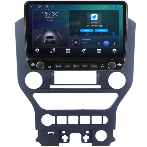 Navigatie dedicata Ford Mustang 2014-2021 Tesla cu butoane rotative model 2024, 4GB RAM 64GB ROM, Procesor Quadcore, Android 14, Display QLED 10", DSP, Carplay&Android Auto [6]