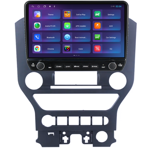 Navigatie dedicata Ford Mustang 2014-2021 Tesla cu butoane rotative model 2024, 4GB RAM 64GB ROM, Procesor Quadcore, Android 14, Display QLED 10", DSP, Carplay&Android Auto [4]