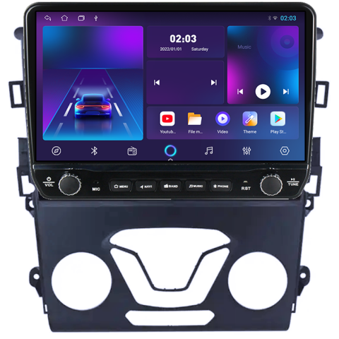 Navigatie dedicata Ford Mondeo 2014-2019 Tesla cu butoane rotative model 2024, 4GB RAM 64GB ROM, Procesor Quadcore, Android 14, Display QLED 10", DSP, Carplay&Android Auto [3]