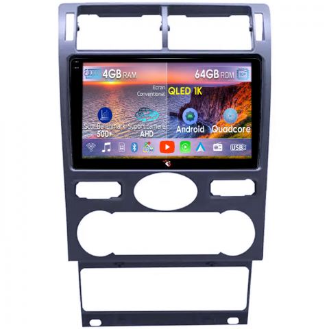 Mondeo 3 2000-2007 - Navigatie dedicata Ford Mondeo 3 2000-2007, 4GB RAM 64GB ROM, Octacore, Android 14, Display QLED 1K 9", Carplay&Android Auto, SIM 4G, Ventilator Activ