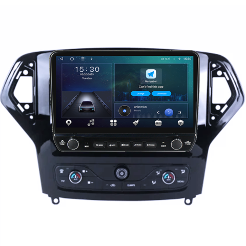 Navigatie dedicata Ford Mondeo 2006-2010 Tesla cu butoane rotative model 2024, 4GB RAM 64GB ROM, Procesor Quadcore, Android 14, Display QLED 10", DSP, Carplay&Android Auto [4]
