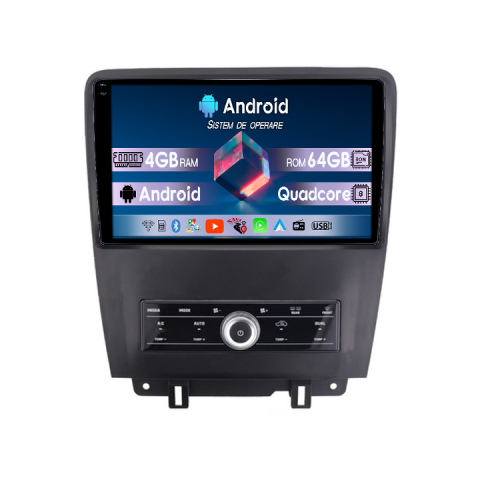 Ford Mustang 2009-2014 - Navigatie dedicata Ford Mustang 2009-2014, 4GB RAM 64GB ROM, Quadcore, Android 14, Display QLED  10", DSP, Carplay&Android Auto, Suport camere AHD