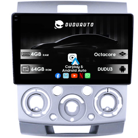 Ranger 2006-2011 - Navigatie dedicata Ford Ranger 2006-2011, DUDU3, 4GB RAM 64GB ROM, Octacore, Platforma 8581, Android, Display QLED 9", DSP, Carplay&AndroidAuto