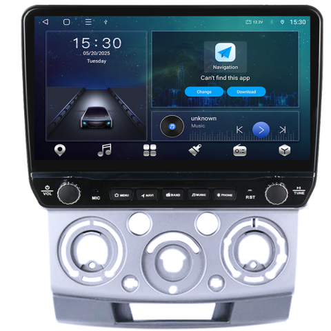 Navigatie dedicata Ford Ranger 2006-2011 Tesla cu butoane rotative model 2024, 4GB RAM 64GB ROM, Procesor Quadcore, Android 14, Display QLED 10", DSP, Carplay&Android Auto [6]