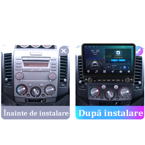 Navigatie dedicata Ford Ranger 2006-2011 Tesla cu butoane rotative model 2024, 4GB RAM 64GB ROM, Procesor Quadcore, Android 14, Display QLED 10", DSP, Carplay&Android Auto [4]