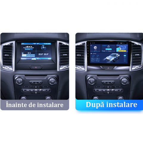Navigatie dedicata Ford Ranger 2015-2020, 4GB RAM 64GB ROM, Octacore, Android 14, Display QLED 1K 9", Carplay&Android Auto, SIM 4G, Ventilator Activ [4]