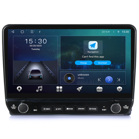 Navigatie dedicata Ford Transit (2000-2014) Tesla cu butoane rotative model 2024, 4GB RAM 64GB ROM, Procesor Quadcore, Android 14, Display QLED 10", DSP, Carplay&Android Auto [6]
