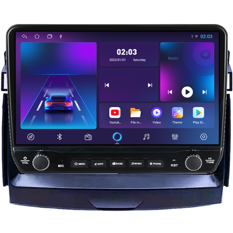 Navigatie dedicata Ford Ranger 2015-2020 Tesla cu butoane rotative model 2024, 4GB RAM 64GB ROM, Procesor Quadcore, Android 14, Display QLED 10", DSP, Carplay&Android Auto [5]