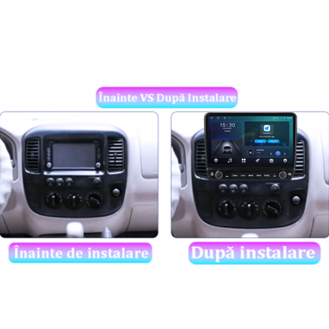 Navigatie dedicata Ford Transit (2000-2014) Tesla cu butoane rotative model 2024, 4GB RAM 64GB ROM, Procesor Quadcore, Android 14, Display QLED 10", DSP, Carplay&Android Auto [3]