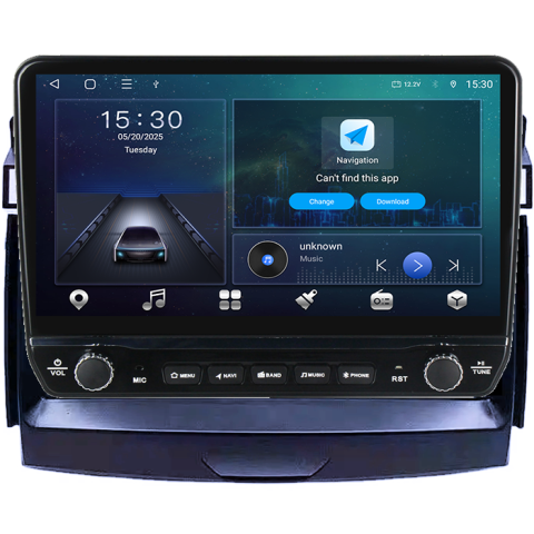 Navigatie dedicata Ford Ranger 2015-2020 Tesla cu butoane rotative model 2024, 4GB RAM 64GB ROM, Procesor Quadcore, Android 14, Display QLED 10", DSP, Carplay&Android Auto [6]