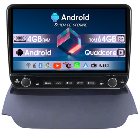 Ford - Navigatie dedicata Ford Ecosport 2013-2016 Tesla cu butoane rotative model 2024, 4GB RAM 64GB ROM, Procesor Quadcore, Android 14, Display QLED 10", DSP, Carplay&Android Auto