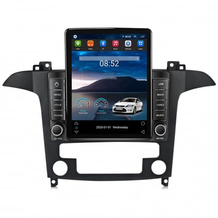 Ford - Navigatie dedicata Ford S-MAX 2006-2015 ,Tesla Style, ANDROID 13,Carplay&Android Auto, 10 inch , 8+128GB, Internet, Aplicatii, Waze, Gps