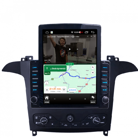 Navigatie dedicata Ford S-Max 2007-2008, Tesla Style, 8GB RAM 128GB ROM, Octa Core, Display 10" QLED, Carplay&Android Auto, Android 13, Ventilator Activ [3]