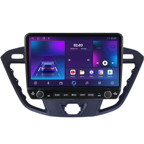 Navigatie dedicata Ford Transit 2013-2018Tesla cu butoane rotative model 2024, 4GB RAM 64GB ROM, Procesor Quadcore, Android 14, Display QLED 10", DSP, Carplay&Android Auto [5]