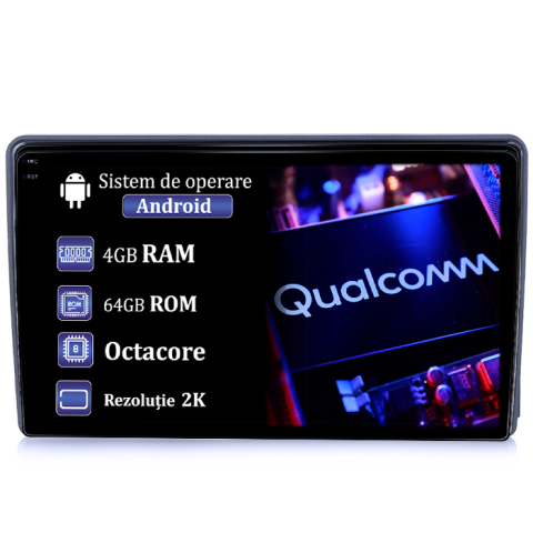 Ford - Navigatie dedicata Ford Transit 2002-2012, 4GB RAM 64GB ROM, Procesor Qualcomm Octacore, Android 14, Rezolutie 2K, Display QLED 9", DSP, Carplay&Android Auto, SIM 4G