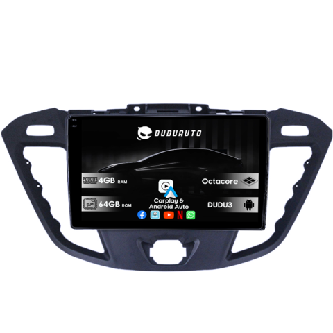Navigatii Dedicate - Navigatie dedicata Ford Transit 2013-2018, DUDU3, 4GB RAM 64GB ROM, Octacore, Platforma 8581, Android, Display QLED 9", DSP, Carplay&AndroidAuto