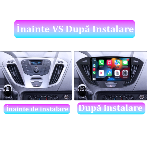 Navigatie dedicata Ford Transit 2012-2019, 4GB RAM 64GB ROM, Procesor Qualcomm Octacore, Android 14, Rezolutie 2K, Display QLED 9", DSP, Carplay&Android Auto, SIM 4G [6]