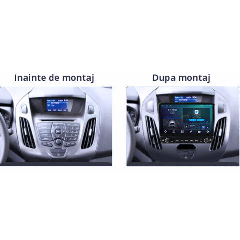 Navigatie dedicata Ford Transit Connect 2015 Tesla cu butoane rotative model 2024, 4GB RAM 64GB ROM, Procesor Quadcore, Android 14, Display QLED 10", DSP, Carplay&Android Auto [4]