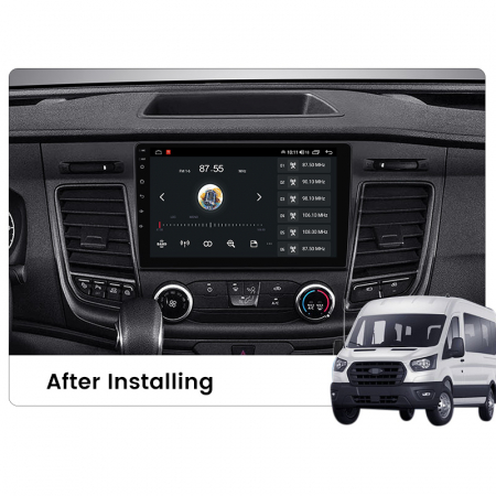 Navigatie dedicata Ford Transit 350 2020-2021, 4 GB RAM 32 ROM, Android 13, Display QLED 1K, 9", DSP, Carplay, Android Auto, Internet, Youtube , Waze , Wi Fi , Usb , Bluetooth [5]