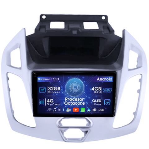 Transit Connect 2015 - Navigatie dedicata Ford Transit Connect 2015, 4GB RAM 32GB ROM, Octacore, Android 14, Display QLED 1K 9", DSP, Carplay&Android Auto, SIM 4G, Bluetooth, Ventilator Activ
