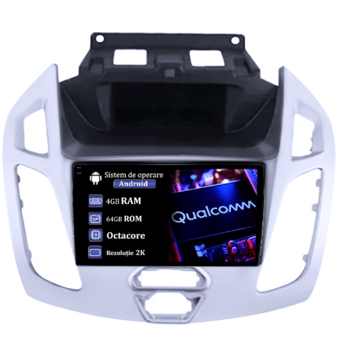 Transit Connect 2015 - Navigatie dedicata Ford Transit Connect 2015, 4GB RAM 64GB ROM, Procesor Qualcomm Octacore, Android 14, Rezolutie 2K, Display QLED 9", DSP, Carplay&Android Auto, SIM 4G