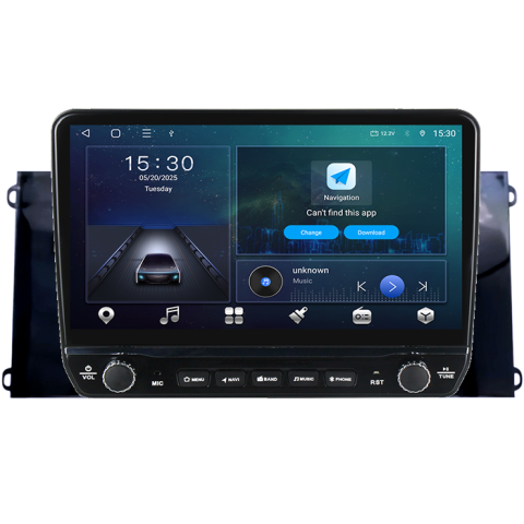 Navigatie dedicata Ford Transit PRO 2022 Tesla cu butoane rotative model 2024, 4GB RAM 64GB ROM, Procesor Quadcore, Android 14, Display QLED 10", DSP, Carplay&Android Auto [6]