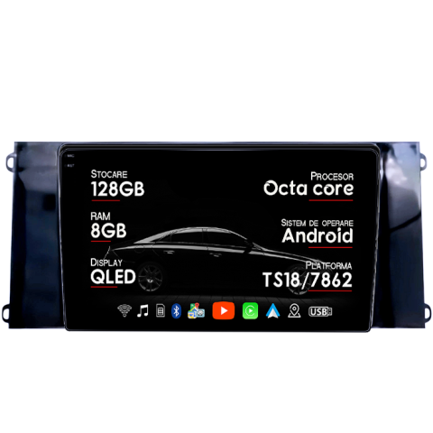 Navigatii Dedicate - Navigatie dedicata Ford Transit PRO 2022, 8GB RAM 128GB ROM, Octacore, Platforma TS18, Android 13, Display QLED 9”, Suporta camera 360º, DSP, Carplay&Android Auto, SIM 4G, Ventilator Activ