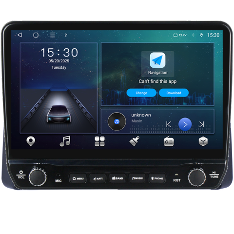 Navigatie dedicata Grand Voyager 2011-2015 Tesla cu butoane rotative model 2024, 4GB RAM 64GB ROM, Procesor Quadcore, Android 14, Display QLED 10", DSP, Carplay&Android Auto [6]