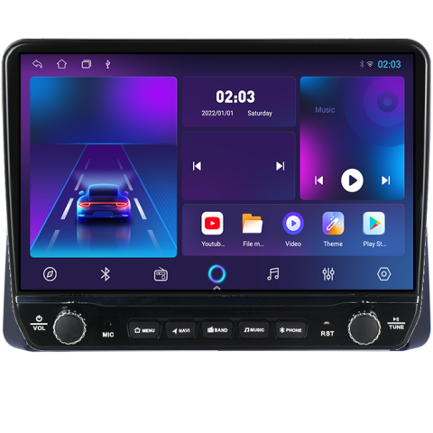 Navigatie dedicata Grand Voyager 2011-2015 Tesla cu butoane rotative model 2024, 4GB RAM 64GB ROM, Procesor Quadcore, Android 14, Display QLED 10", DSP, Carplay&Android Auto [5]