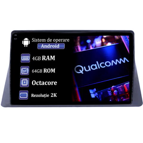 Accord 8 2008-2013 - Navigatie dedicata Honda Accord 8th 2008-2013, 4GB RAM 64GB ROM, Procesor Qualcomm Octacore, Android 14, Rezolutie 2K, Display QLED 10", DSP, Carplay&Android Auto, SIM 4G