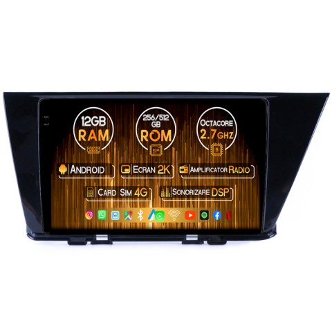 Niro 2016-2019 - Navigatie dedicata Kia Niro 2016-2019, 12GB RAM 256GB ROM, Android 14, Rezolutie 2K, Display QLED, 9", DSP, Carplay, Android Auto, Internet, Youtube, Waze, Wi Fi, USB