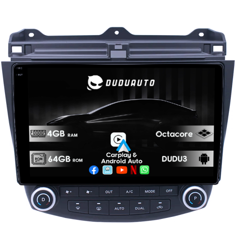 Navigatii Dedicate - Navigatie dedicata Honda Accord VII 2003 - 2008, DUDU3, 4GB RAM 64GB ROM, Octacore, Platforma 8581, Android, Display QLED 9", DSP, Carplay&AndroidAuto