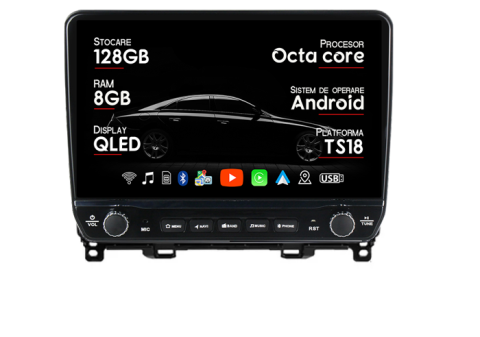 Jazz Fit 2020-2022 - Navigatie dedicata Honda Fit Jazz 2020-2022 Tesla Cu Butoane Rotative Model 2024, ANDROID 13, 10 inch , 8+128GB, Internet, Aplicatii, Waze, GPS