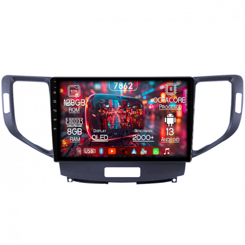 Honda - Navigatie dedicata Honda Accord VII 2008 - 2012, 8GB RAM 128GB ROM, Octacore, Platforma 7862,Android 13, Display QLED 9”, Suporta camera 360º, DSP, Carplay&Android Auto, SIM 4G, Ventilator Activ