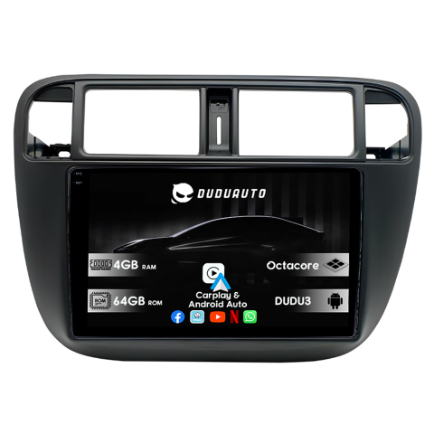 Civic 1995-2001 - Navigatie dedicata Honda Civic 1995-2001, DUDU3, 4GB RAM 64GB ROM, Octacore, Platforma 8581, Android, Display QLED 9", DSP, Carplay&AndroidAuto