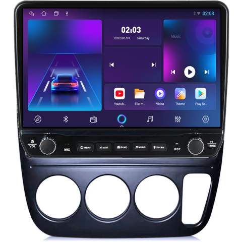 Navigatie dedicata Honda CR-V 1998 Tesla cu butoane rotative model 2024, 4GB RAM 64GB ROM, Procesor Quadcore, Android 14, Display QLED 10", DSP, Carplay&Android Auto [5]
