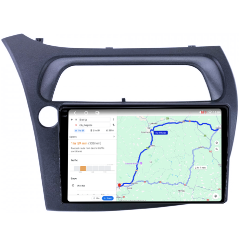 Navigatie dedicata Honda Civic 2005-2011, 4GB RAM 64GB ROM, Procesor Qualcomm Octacore, Android 14, Rezolutie 2K, Display QLED 9", DSP, Carplay&Android Auto, SIM 4G [5]