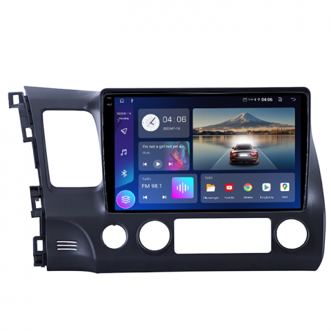 Navigatie dedicata Honda Civic 2006-2011, 4GB RAM 64GB ROM, Quadcore, Android 14, Display QLED 1K 10", DSP, Carplay&Android Auto, Suport camere AHD [1]