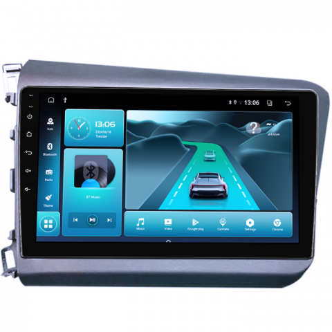 Navigatie dedicata Honda Civic 2011-2015, 4GB RAM 32GB ROM, Octacore, Android 14, Display QLED 9", DSP, Carplay&Android Auto, SIM 4G, Bluetooth, Ventilator Activ [1]