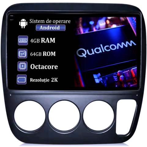 CR-V 1998 - Navigatie dedicata Honda CR-V 1998, 4GB RAM 64GB ROM, Procesor Qualcomm Octacore, Android 14, Rezolutie 2K, Display QLED 9", DSP, Carplay&Android Auto, SIM 4G